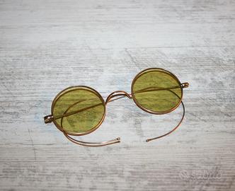 Occhiali vintage lenti rotonde, stile steampunk