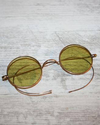 Occhiali vintage lenti rotonde, stile steampunk
