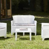 Salottino da giardino colore bianco 