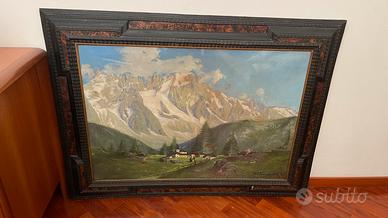 Coppia quadri antichi Dolomiti