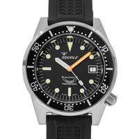 Squale 1521 Black Blasted Rubber cinturino in gomm