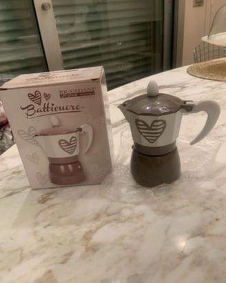 Caffettiera brand Batticuore nuova