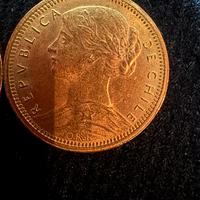 Coppia Monete 10 pesos cileni oro 22 k peso 6 gr