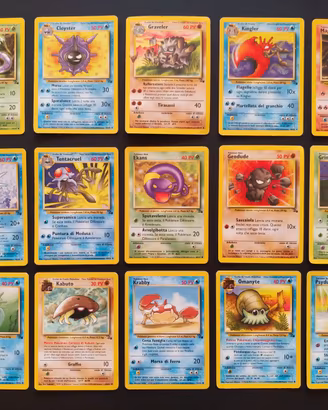 Lotto 23 carte Pokemon set Fossil ITA