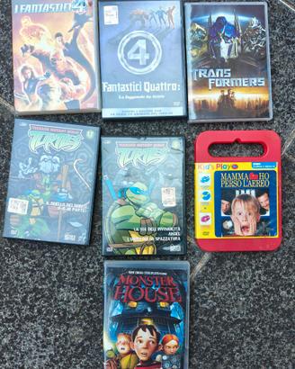Dvd fantastici 4, tartarughe ninja e altri