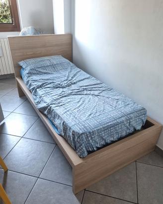 Struttura Letto Malm Ikea Rovere Nuovo 90 x 200 cm