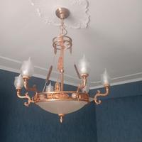 Lampadario cristallo e oro francese