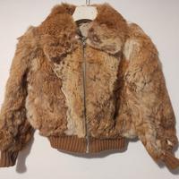Giacca bomber in pelliccia bambino vintage anni 80