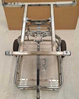 Carrello Porta Kart ribaltabile cromato