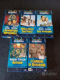 5 VHS "Il grande cinema di guerra" - Lotto unico