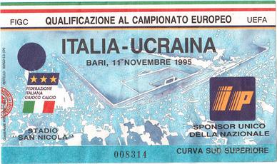 Biglietto usato "ITALIA - UCRAINA" calcio