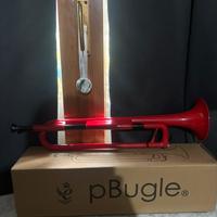 Tromba pBugle fanfare in sib plastica abs rosso