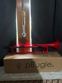 Tromba pBugle fanfare in sib plastica abs rosso