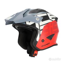 CASCO JET ARIA SPORT 22-06 ACERBIS grigio ROSSO