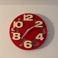 Orologio da parete rosso