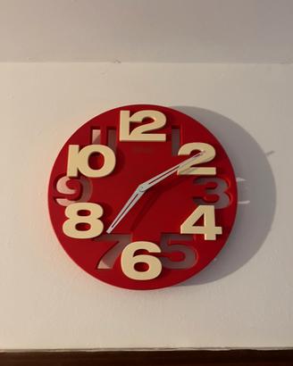 Orologio da parete rosso