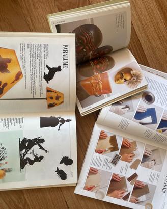 3 libri per  decoupage e cartapesta