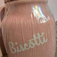 SET BISCOTTIERA + ZUCCHERIERA IN CERAMICA ROSA