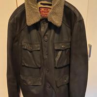 Giubbotto in pelle nero L/XL