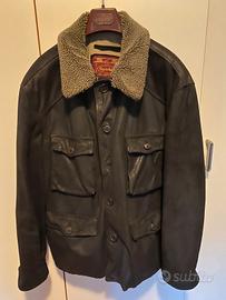 Giubbotto in pelle nero L/XL