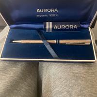 Penna Aurora argento 925. Nella sua scatola