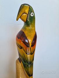 Pappagallo artigianale in legno