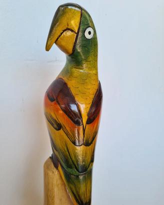 Pappagallo artigianale in legno