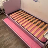Letto singolo bambina con secondo letto estraibile