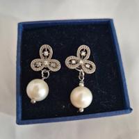 orecchini in argento con perla