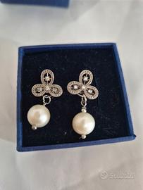 orecchini in argento con perla