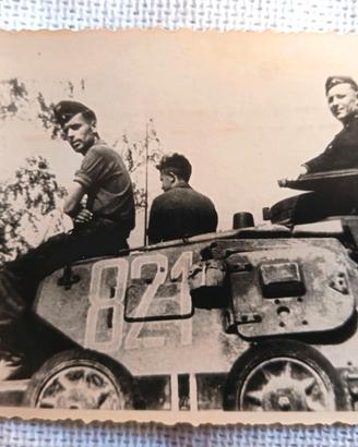 Fotografia epoca nazista con "PANZER-DIVISION" WW2