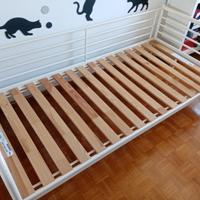 letto singolo IKEA TROMSO metallo bianco panna