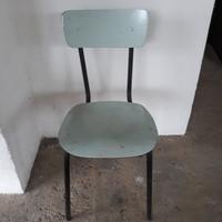 Sedia vintage anni '50 in formica e ferro vernicia