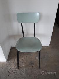 Sedia vintage anni '50 in formica e ferro vernicia