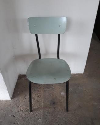 Sedia vintage anni '50 in formica e ferro vernicia