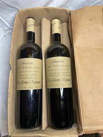 2 bottiglie vuote Amarone Dal Forno Romano