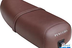 Sella Lunga Marrone Scuro con Scritta Vespa PX 125