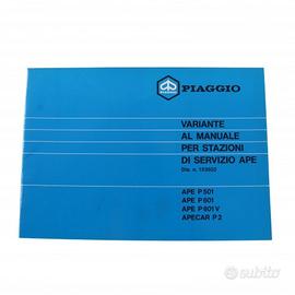 Variante manuale stazioni di servizio Piaggio Ape 