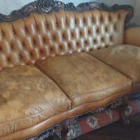 Divano con poltrona e 4 sedie stile liberty