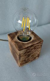 lampada legno artigianale