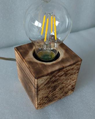 lampada legno artigianale