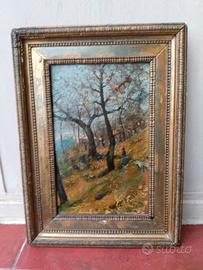 olio su legno bifacciale