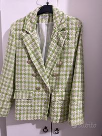 Giacca blazer verde bianca