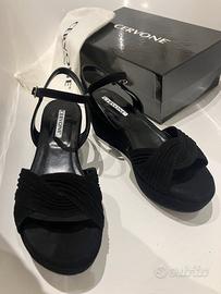 Sandali camoscio Cervone 38 nuovi