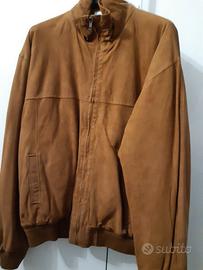 Giubbino renna uomo tg XL vera pelle camoscio new