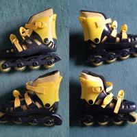 Pattini da bambino taglia 35-36 + casco con luce