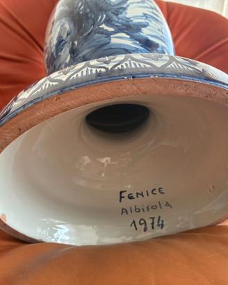 Vaso ornamentale Fenice in ceramica Albissola