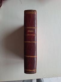Libro antico 1860 Giulio Cesare  Commentari 