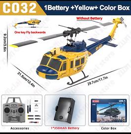 Elicottero RC ERA C032 UH-1 3D NUOVO Heli completo