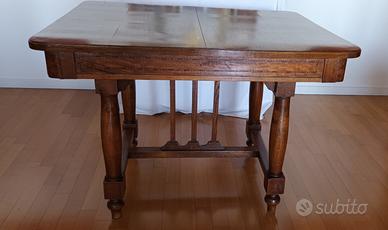 Tavolo antico rettangolare noce, XIX secolo